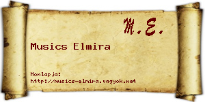 Musics Elmira névjegykártya
